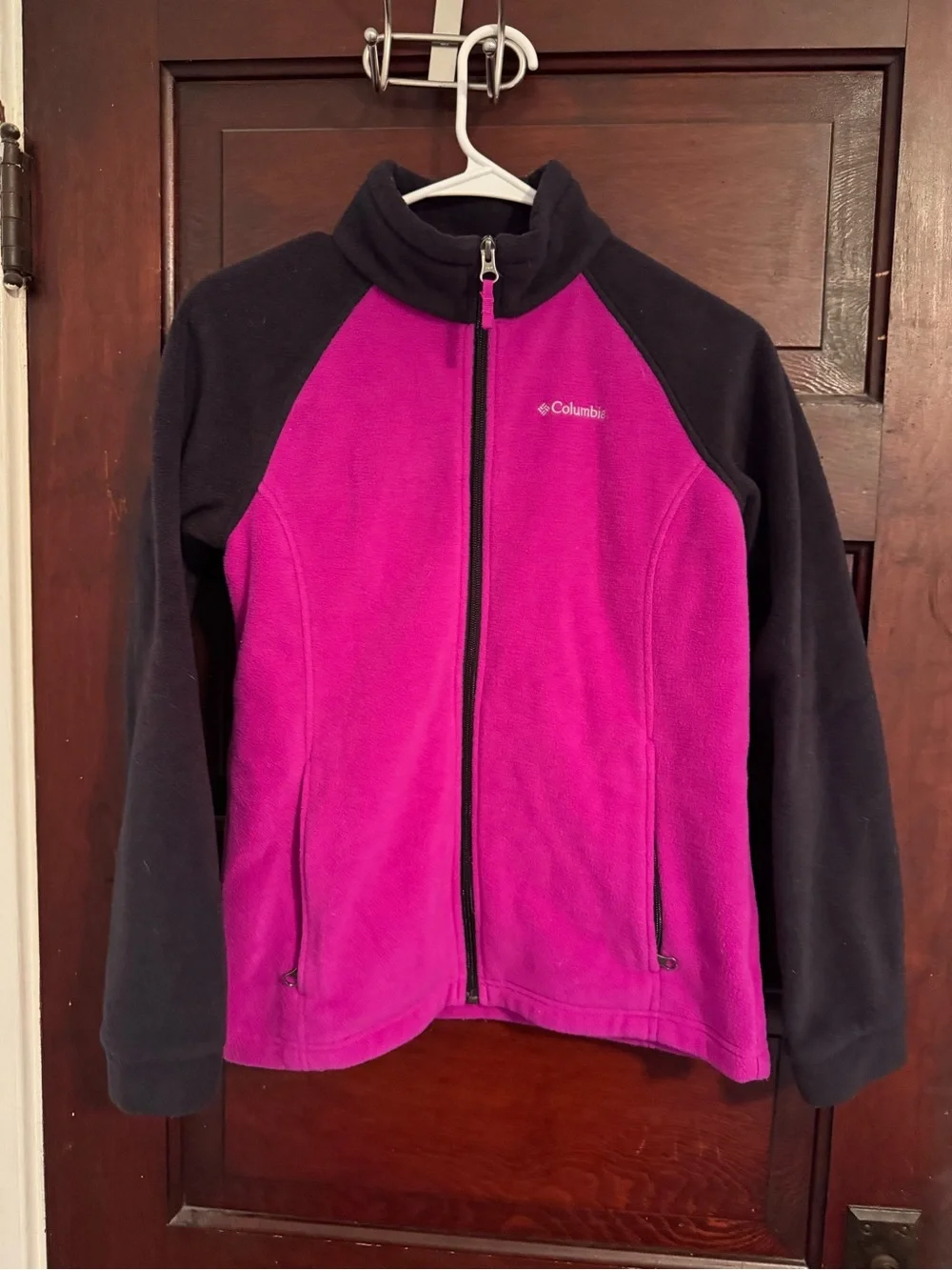 Columbia Kids Purple and‎ Black Full-Zip Fleece Jacket